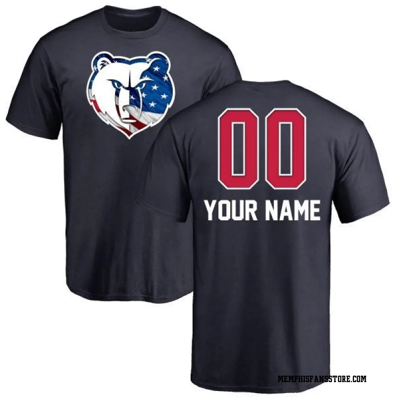 Navy Youth Custom Memphis Grizzlies Custom Name and Number Banner